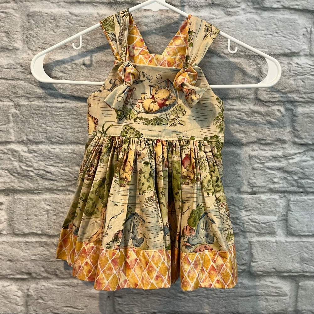 Handmade Disney Winnie the Pooh and Friends Cotton Dress - Color Toile - OS